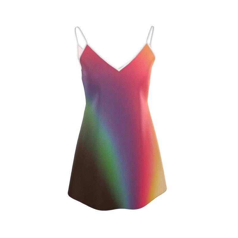 Vela Silk Slip Dress in Aurora