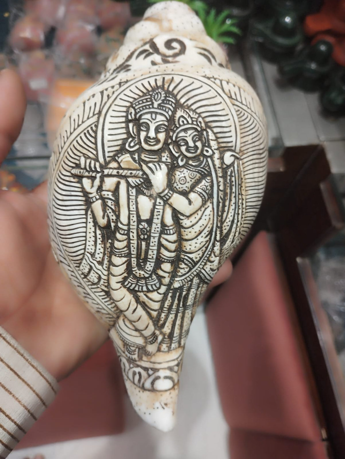 Hand Carved Conch/Shell Sankh