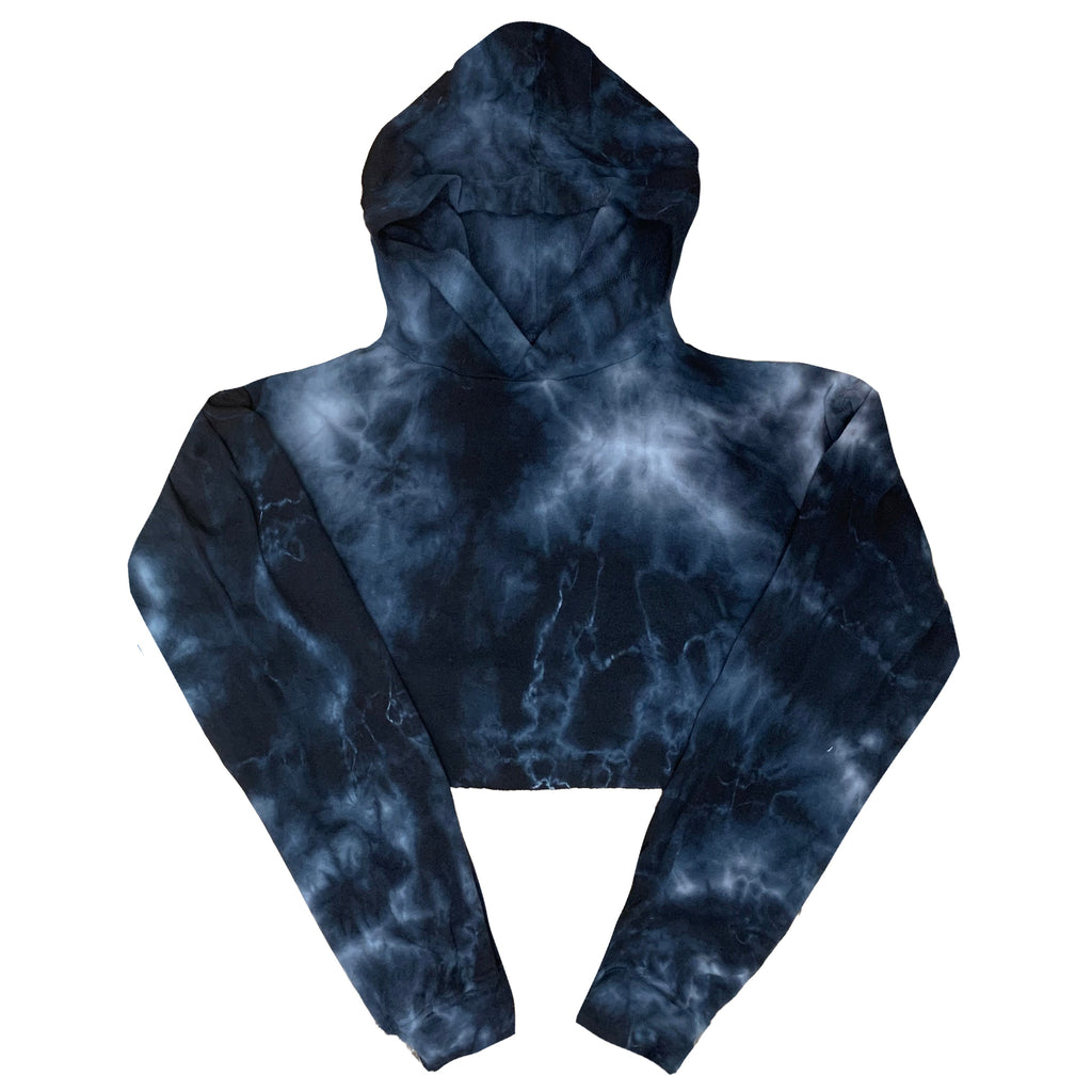 6036TD - CLOSEOUT Women's Cropped Tie Dye Hoodie