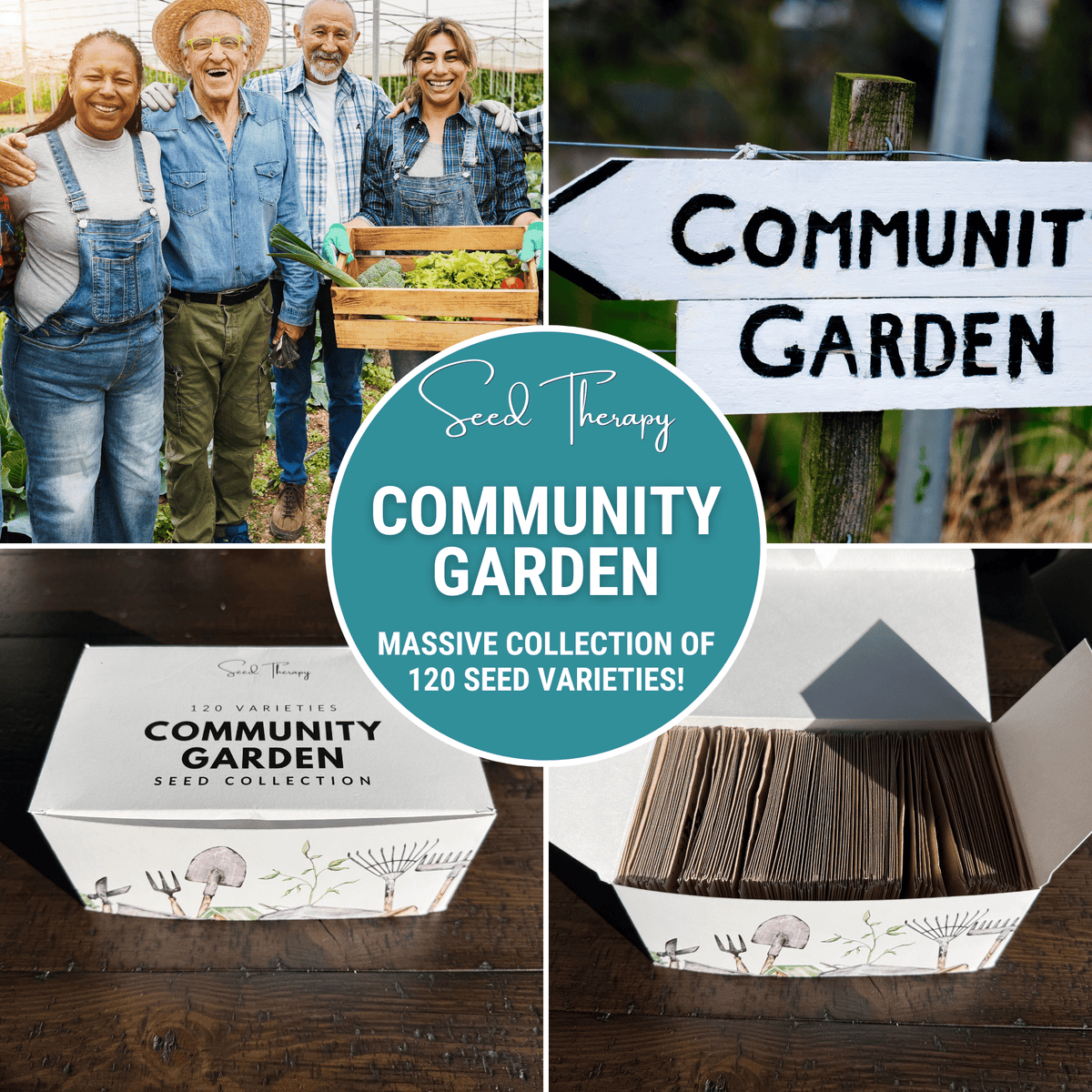 Community Garden Survival Seed Vault – 120 Seed Varieties