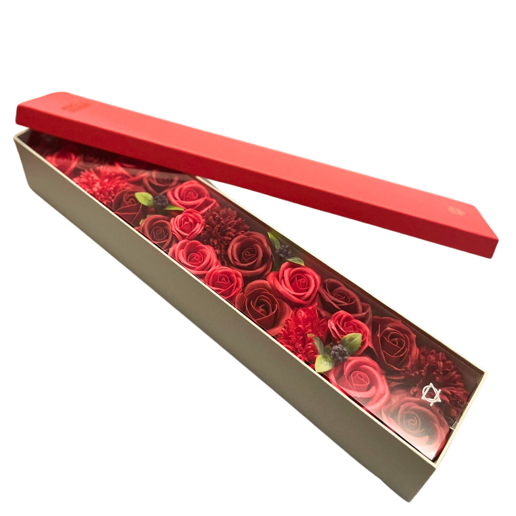 Extra Long - Classic Red Roses Soap Flowers