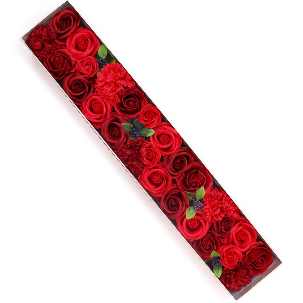 Extra Long - Classic Red Roses Soap Flowers
