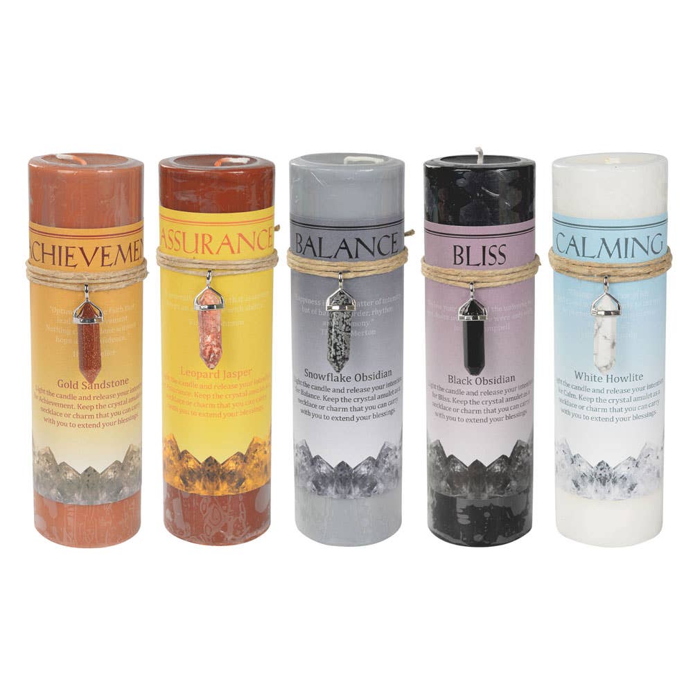 Crystal Energy Pendant Candle: CLARITY - PINK AVENTURINE (NEW)
