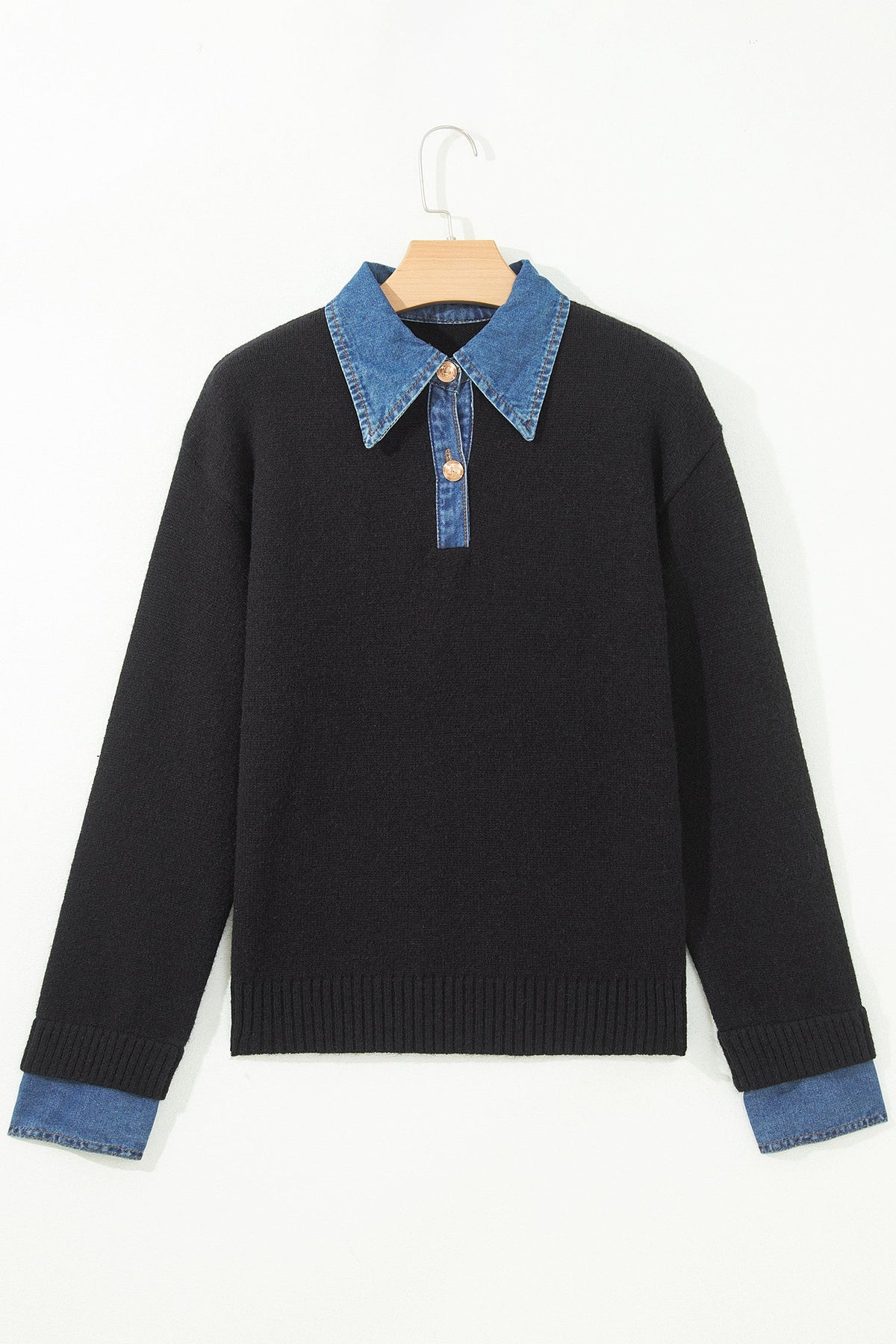 Socorro Collar Cuffed Casual Sweater