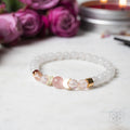 Fertility Bracelet moonstones & pink Quartz together to help spiritually thicken your womb walls and give you a natural glow and radiating energy