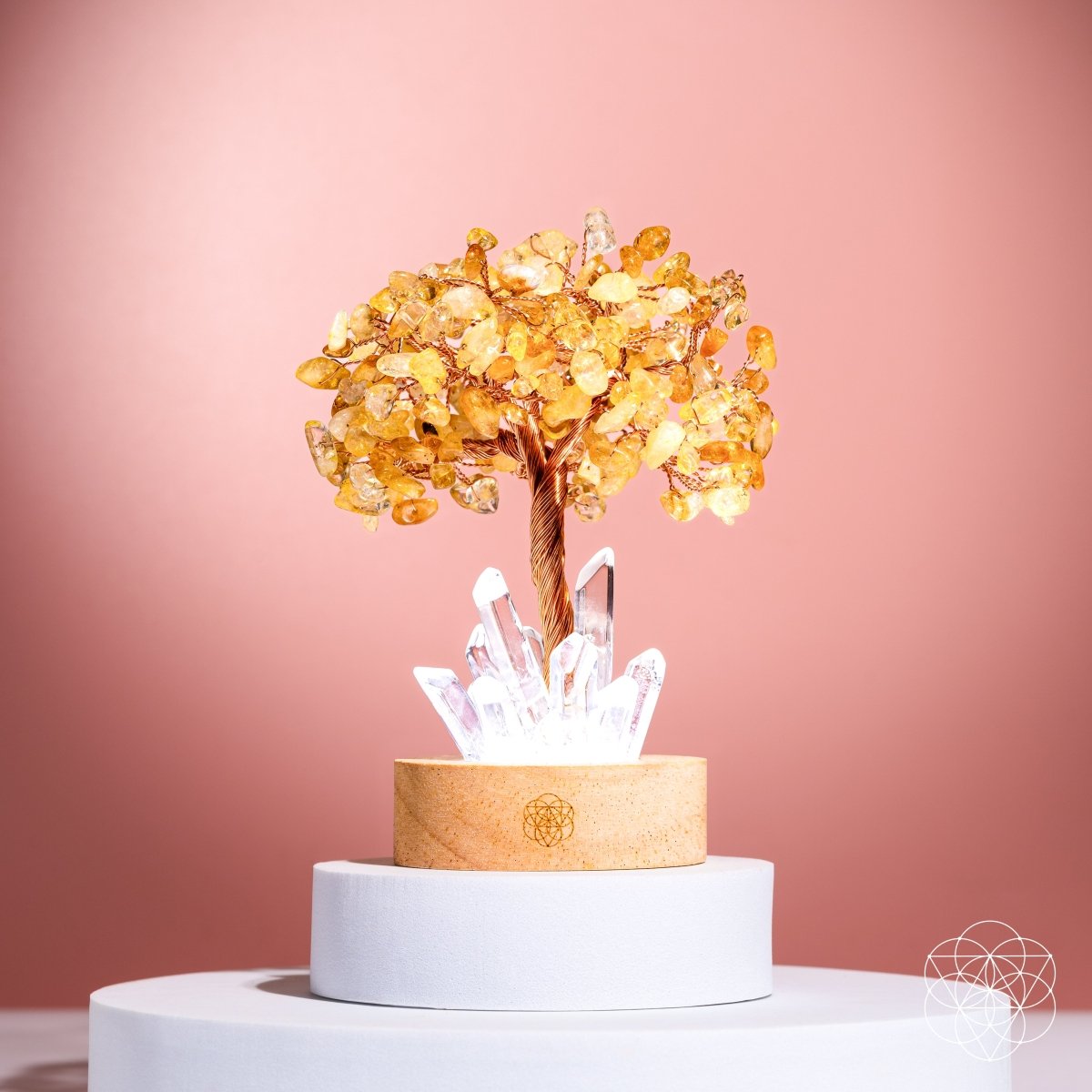 Golden Lamp of Wealth - Citrine Tree authentic crystals