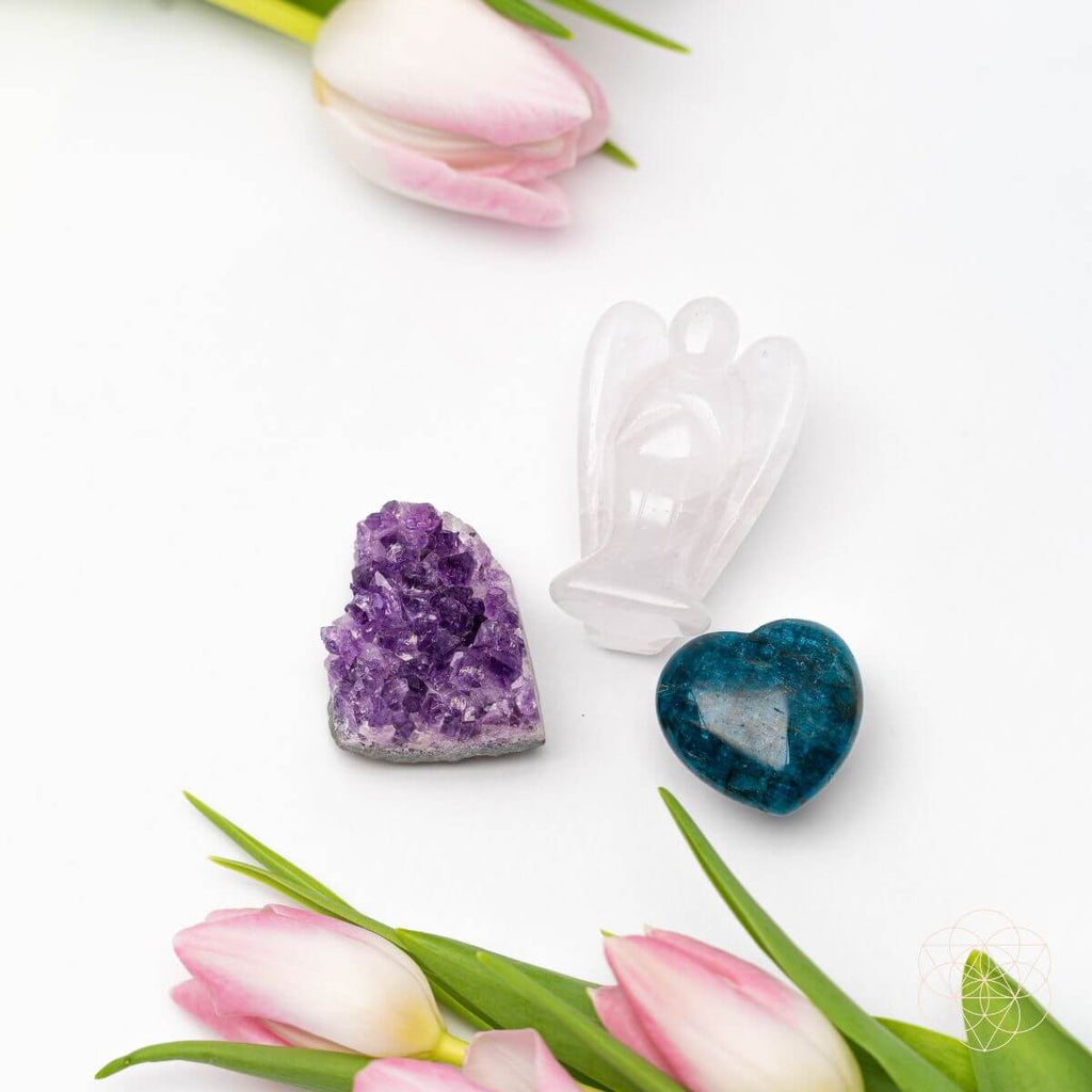 Guardian Angel Car Crystals of Protection- 3 piece set with Real genuine crystals