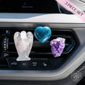 Guardian Angel Car Crystals of Protection- 3 piece set with Real genuine crystals
