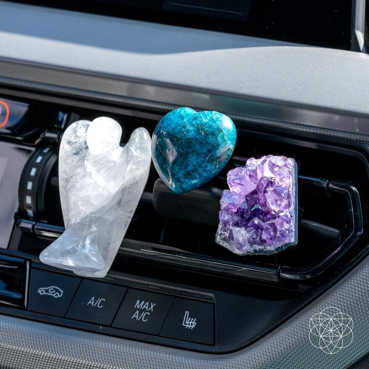 Guardian Angel Car Crystals of Protection- 3 piece set with Real genuine crystals