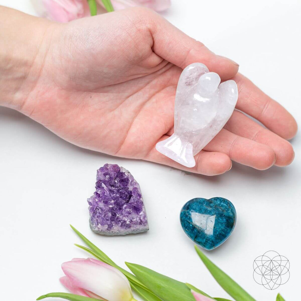 Guardian Angel Car Crystals of Protection- 3 piece set with Real genuine crystals