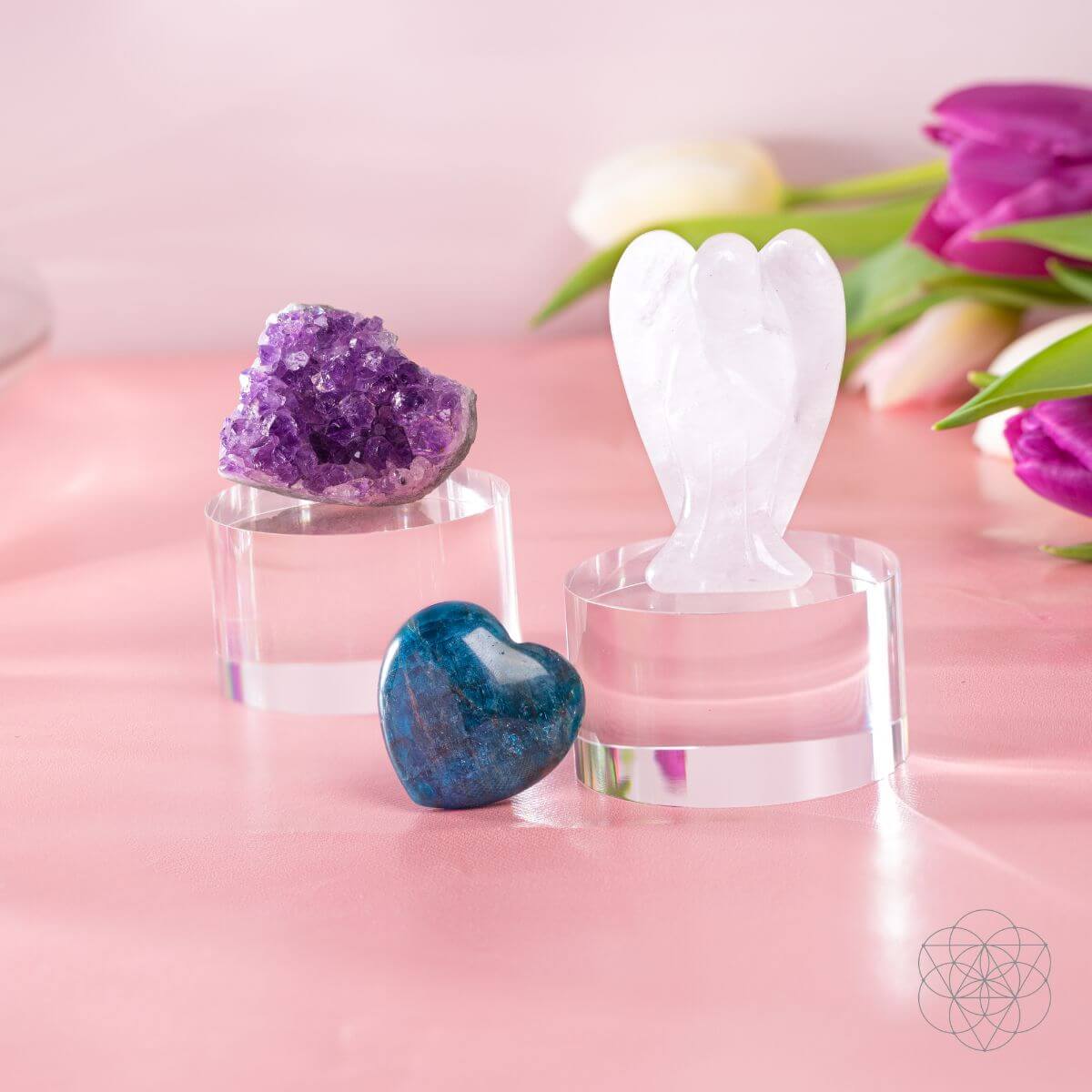 Guardian Angel Car Crystals of Protection- 3 piece set with Real genuine crystals