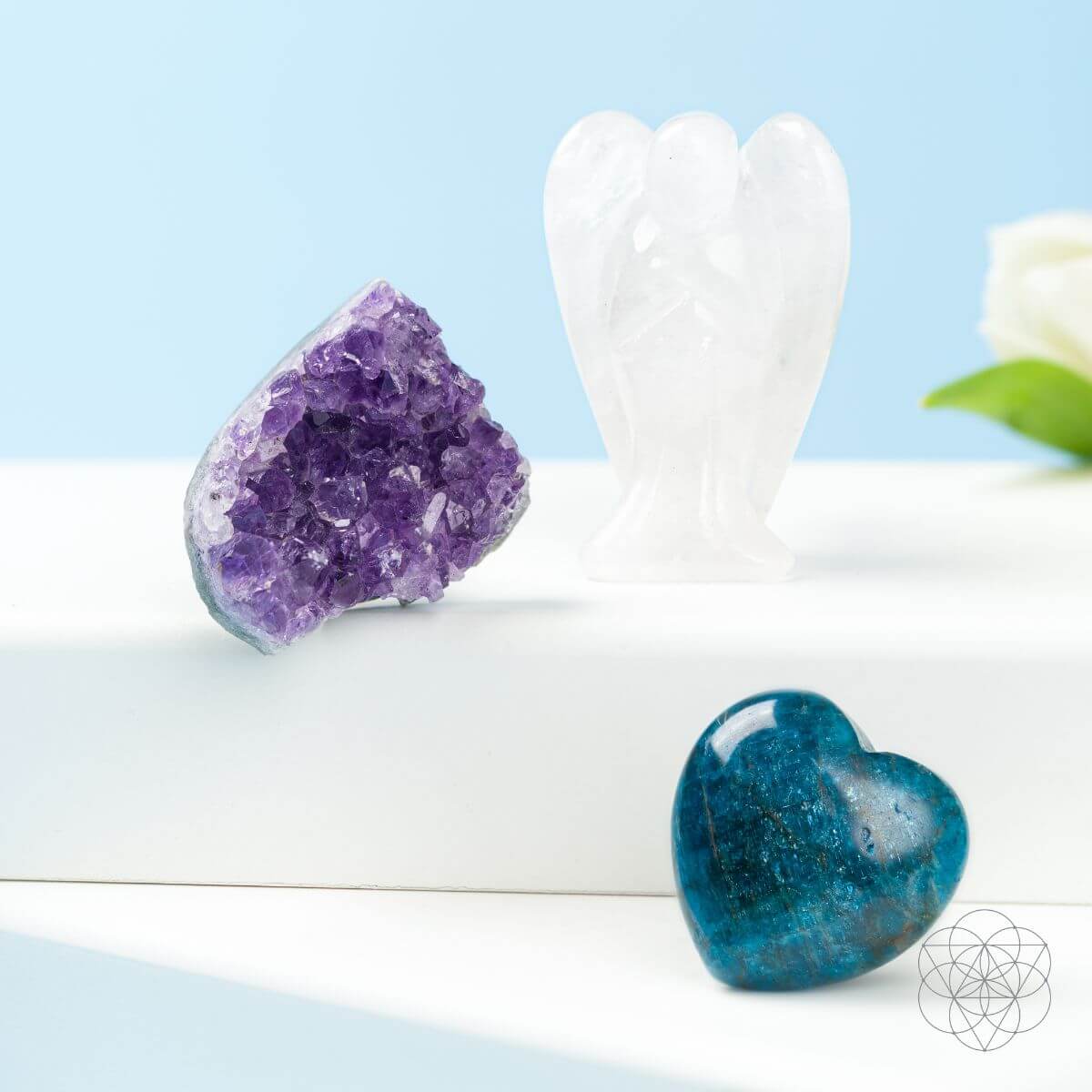 Guardian Angel Car Crystals of Protection- 3 piece set with Real genuine crystals