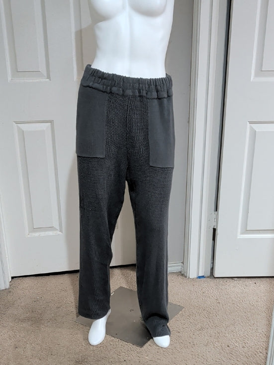 Free People Beach Charcoal Knit Lounge Pants with Elastic Waist Women's Small