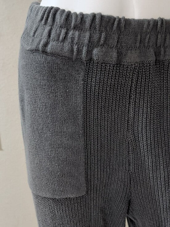 Free People Beach Charcoal Knit Lounge Pants with Elastic Waist Women's Small