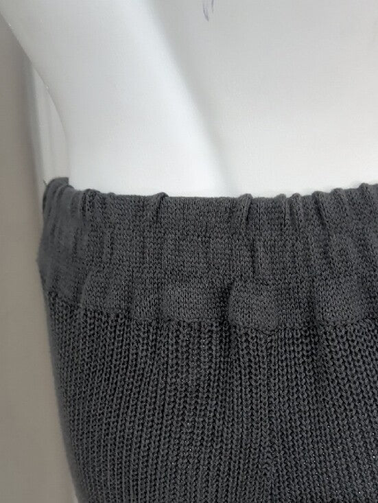 Free People Beach Charcoal Knit Lounge Pants with Elastic Waist Women's Small