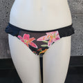 Loco Boutique Woman's Tropical Orchid Double Side Ruffle Bikini Bottom