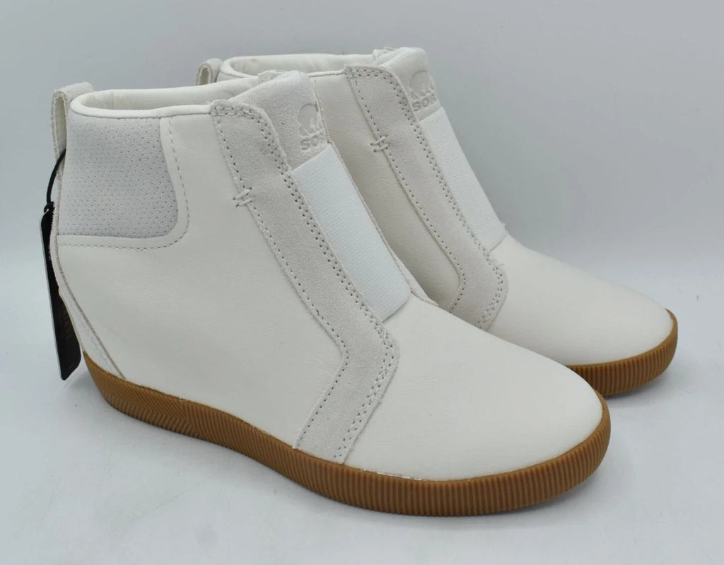 SOREL Out N About Pull-on Wedge Womens Shoes Sea Salt/Gum 2 : 8.5