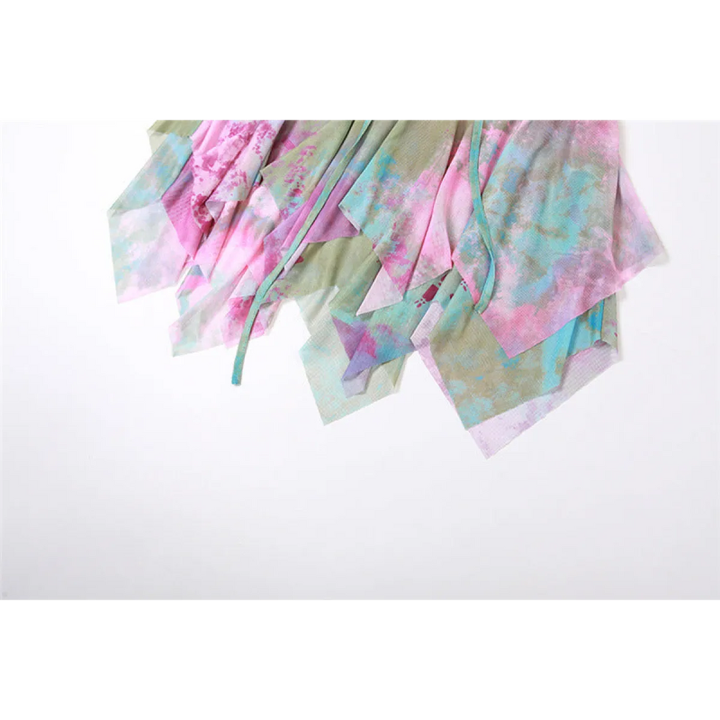 Tie-Dye Fairy Set – Butterfly Crop Top & Wrap Mini Skirt 3 color options