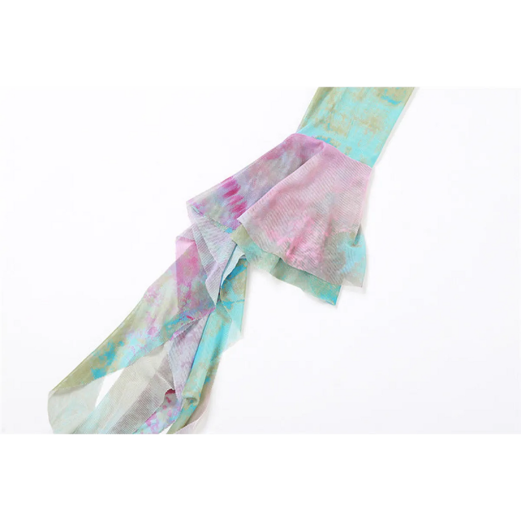 Tie-Dye Fairy Set – Butterfly Crop Top & Wrap Mini Skirt 3 color options
